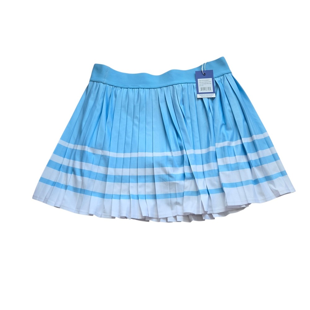 Addison Bay Clubhouse Skort XL Striped Pleated‎ Tennis Golf Pickleball